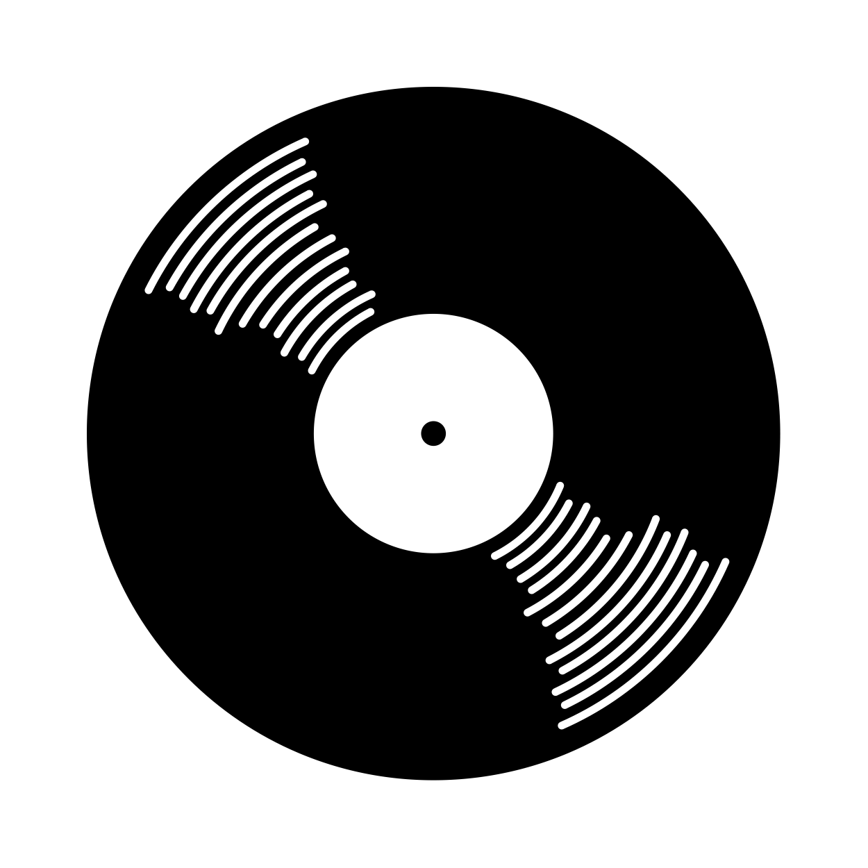 Vinyl record (icon symbol) .